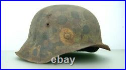 Ww2 German M-42 Helmet Elit Camo Pattern