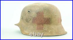 Ww2 German M-42 Medic Helmet, Wh, Nice Condition, Came From Collection, Sz 64/56