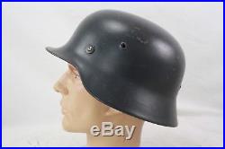 Ww2 German Model 40 Helmet Shell With Post War Liner