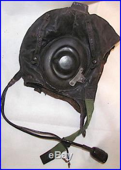 Ww2 German Original Luftwaffe Aviation Pilot Flight Helmet Gear Cap M35 M42 M40