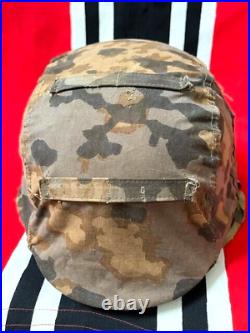 Ww2 German Reversible Camouflage Helmet Cover For Elite Units. Rare. Orig