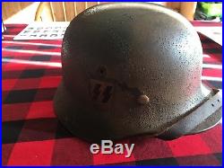 Ww2 German SS helmet M40 with Museum Quality professional repro Camo paint Q64