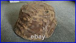 Ww2 German camouflaged original helmet cover reversible