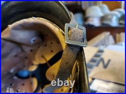 Ww2 M35 German helmet with liner and chinstrap stamped NS62