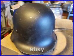 Ww2 M 42 German helmet with liner No chinstrap makers mark Hkp 64