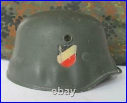 Ww2 Original German M35 Erel Vulkanfiber Officers Parade Helmet Ultra Rare