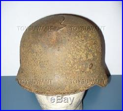 Ww2 Russian Relic German Helmet Battle Damage Salty Wwii M40 Combat Elite Troops