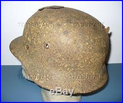 Ww2 Russian Relic German Helmet Battle Damage Salty Wwii M40 Lqqk Eastern Front