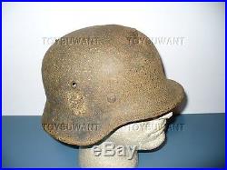 Ww2 Russian Relic German Helmet Battle Damage Salty Wwii M40 Lqqk Eastern Front