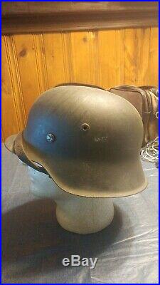 Ww2 german helmet original. Very rare helmet. M42, with pigskin liner original