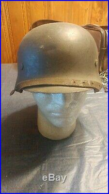 Ww2 german helmet original. Very rare helmet. M42, with pigskin liner original