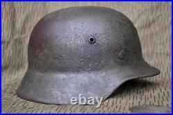 Ww2 german m35 dd wehrmacht helmet and ID tag LOT