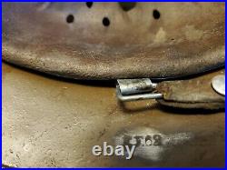 Ww2 german m40 helmet with liner and chinstrap makers mark EF62
