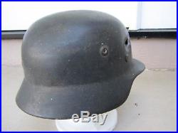 Wwii Ww2 German M40 Luftwaffe Helmet With Battle Wear