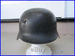 Wwii Ww2 German M40 Luftwaffe Helmet With Battle Wear